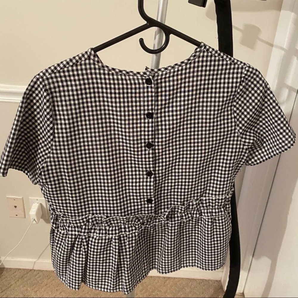 Gingham Top with Ruffle - Medium - Picture 4 of 4